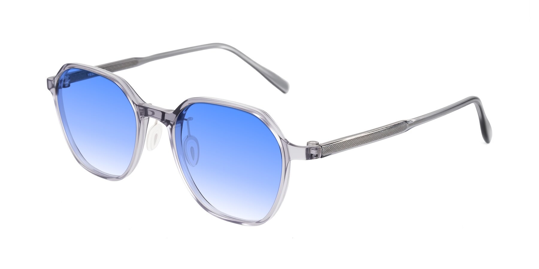 Angle of Alston in Light Purple with Blue Gradient Lenses