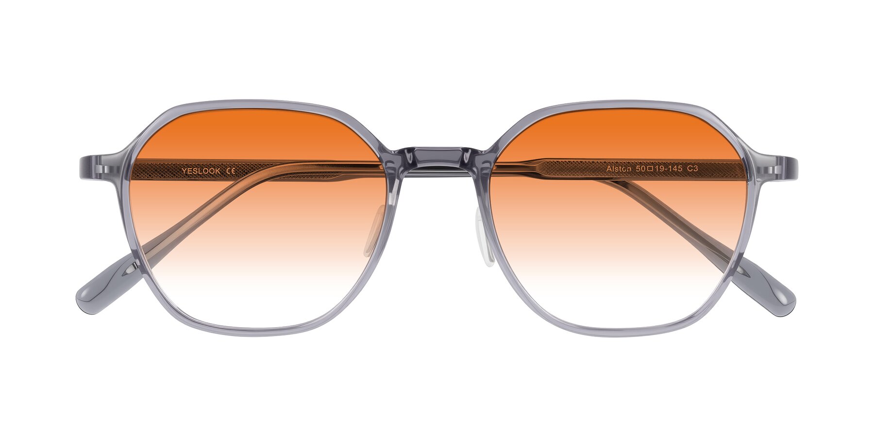 Folded Front of Alston in Light Purple with Orange Gradient Lenses