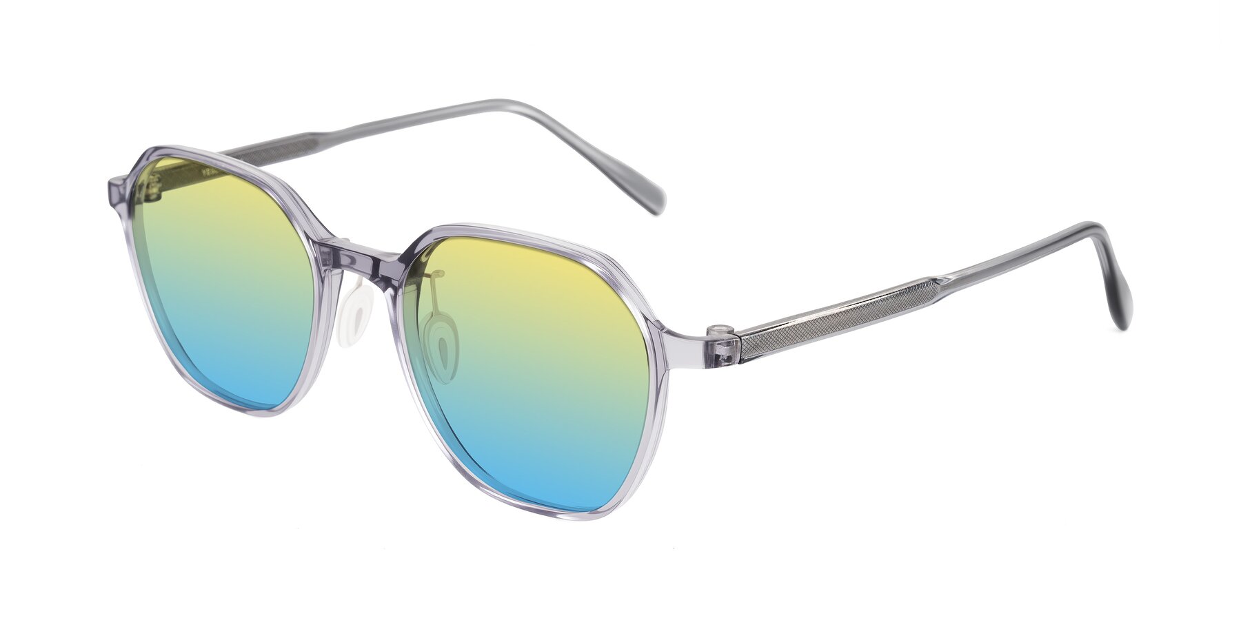 Angle of Alston in Light Purple with Yellow / Blue Gradient Lenses