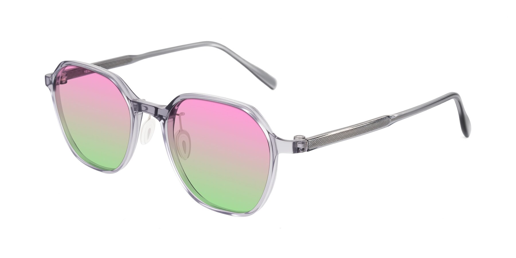 Angle of Alston in Light Purple with Pink / Green Gradient Lenses