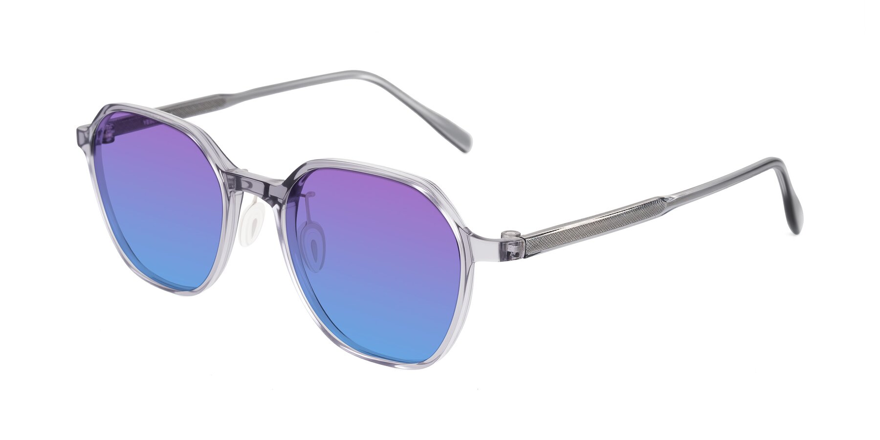 Angle of Alston in Light Purple with Purple / Blue Gradient Lenses