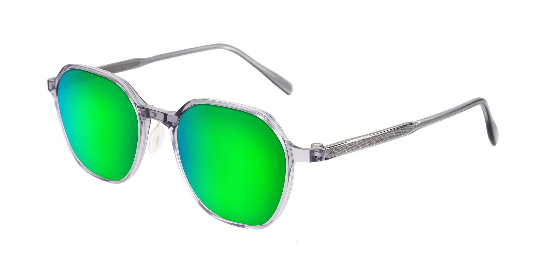 Angle of Alston in Light Purple with Green Mirrored Lenses