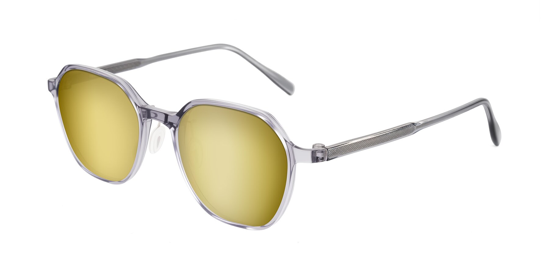 Angle of Alston in Light Purple with Gold Mirrored Lenses