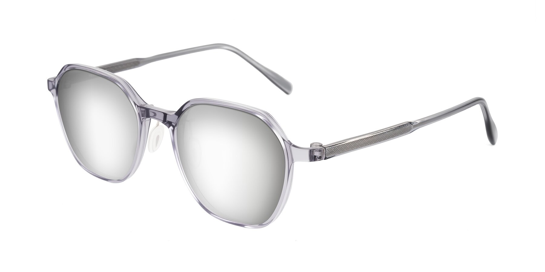 Angle of Alston in Light Purple with Silver Mirrored Lenses