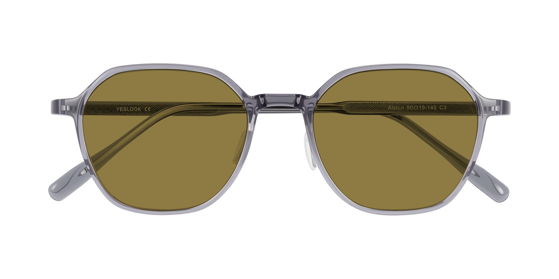 Folded Front of Alston in Light Purple with Brown Polarized Lenses