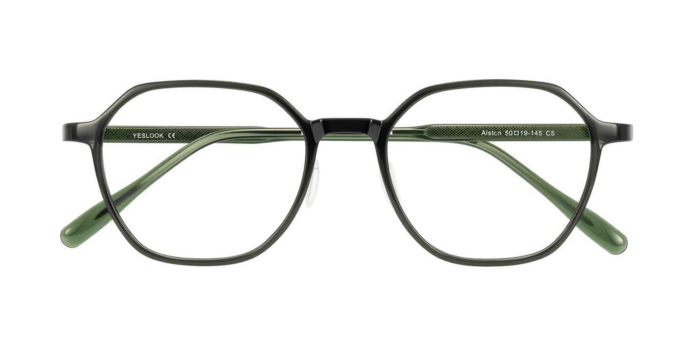 Alston - Dark Green Eyeglasses