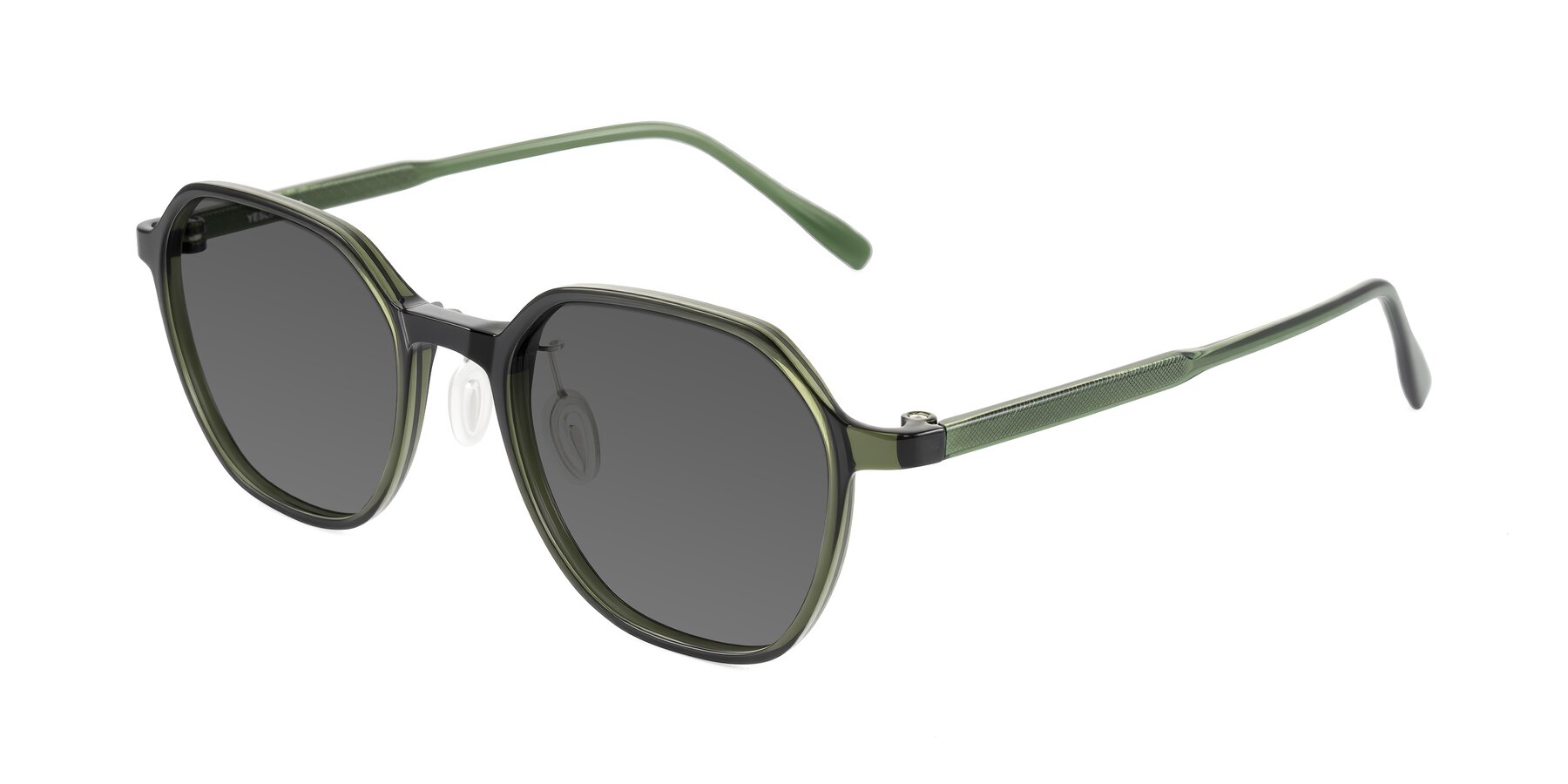 Angle of Alston in Dark Green with Medium Gray Tinted Lenses