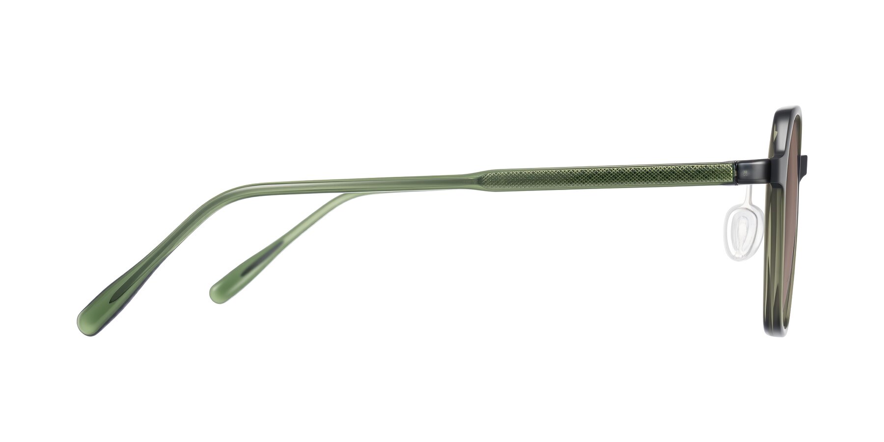 Side of Alston in Dark Green with Medium Brown Tinted Lenses