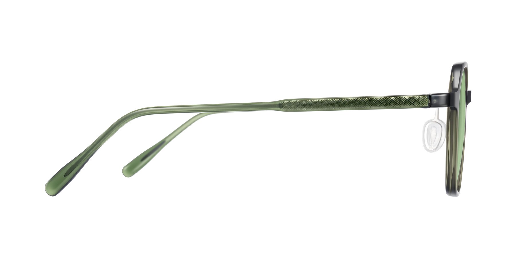 Side of Alston in Dark Green with Medium Green Tinted Lenses