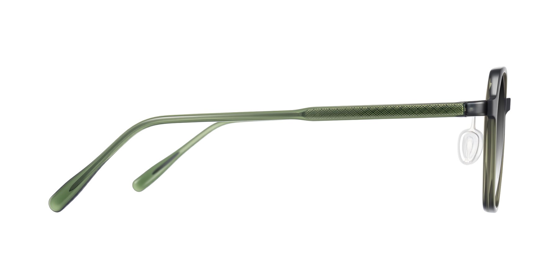Side of Alston in Dark Green with Gray Gradient Lenses
