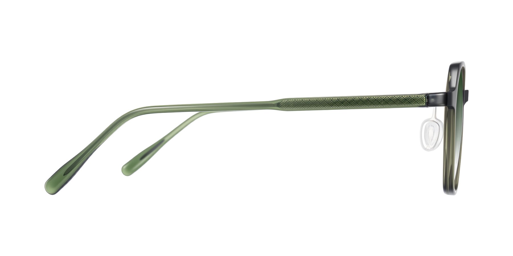 Side of Alston in Dark Green with Green Gradient Lenses