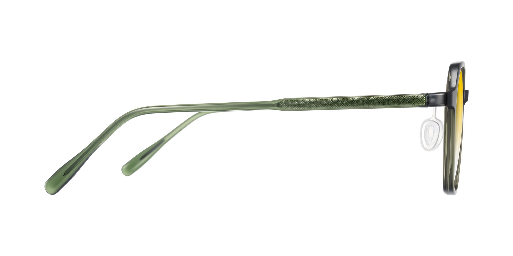Side of Alston in Dark Green with Yellow Gradient Lenses