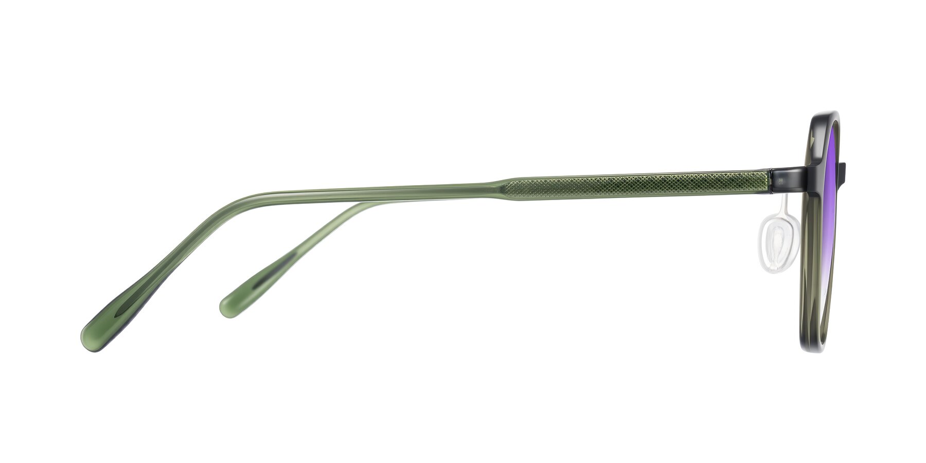 Side of Alston in Dark Green with Purple Gradient Lenses