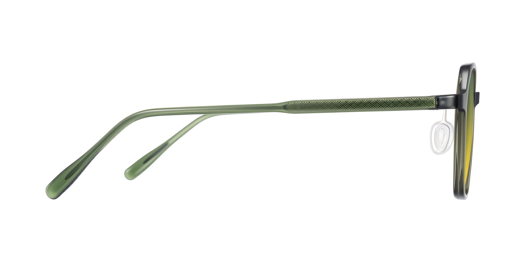 Side of Alston in Dark Green with Green / Yellow Gradient Lenses