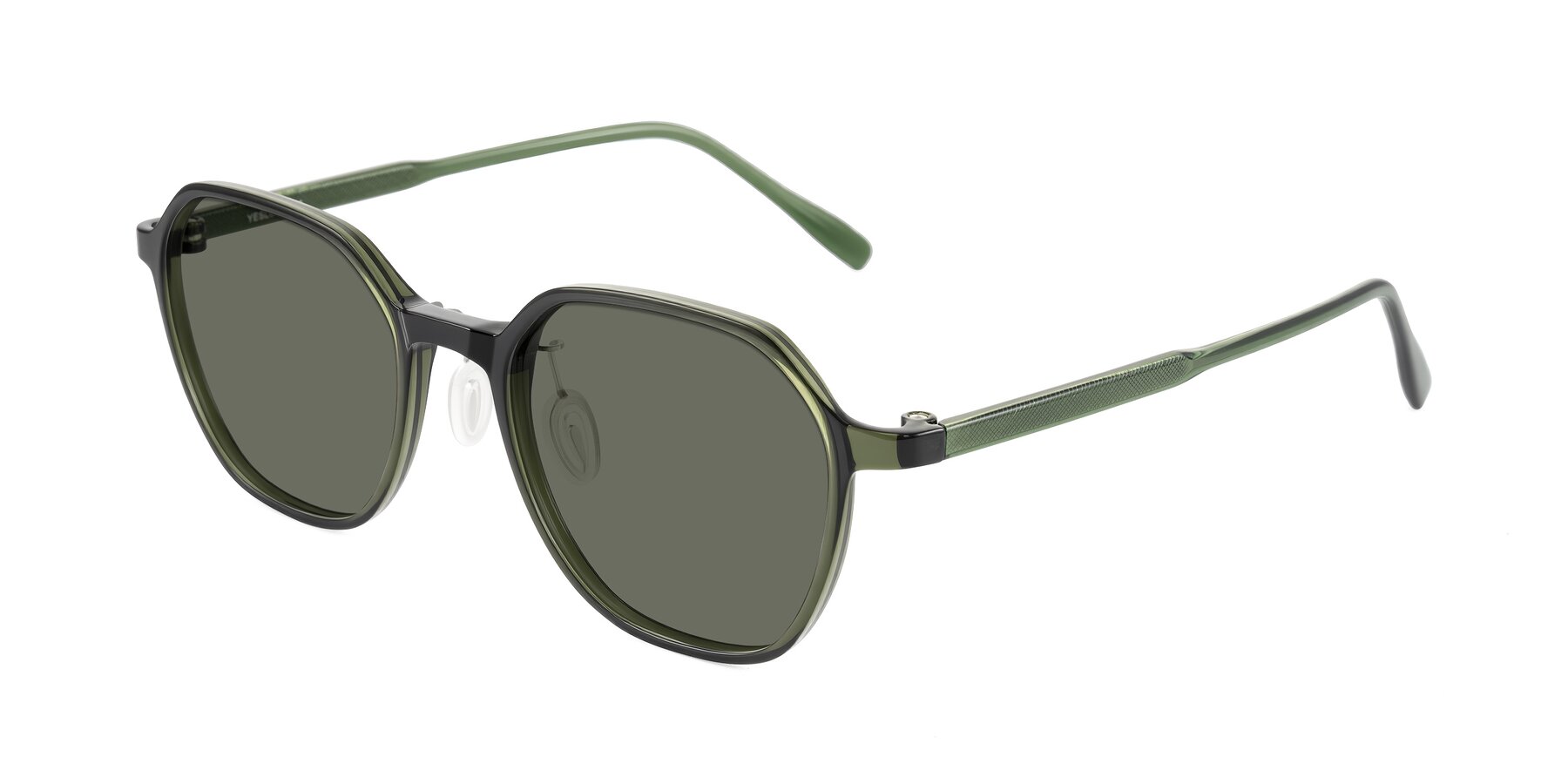 Angle of Alston in Dark Green with Gray Polarized Lenses