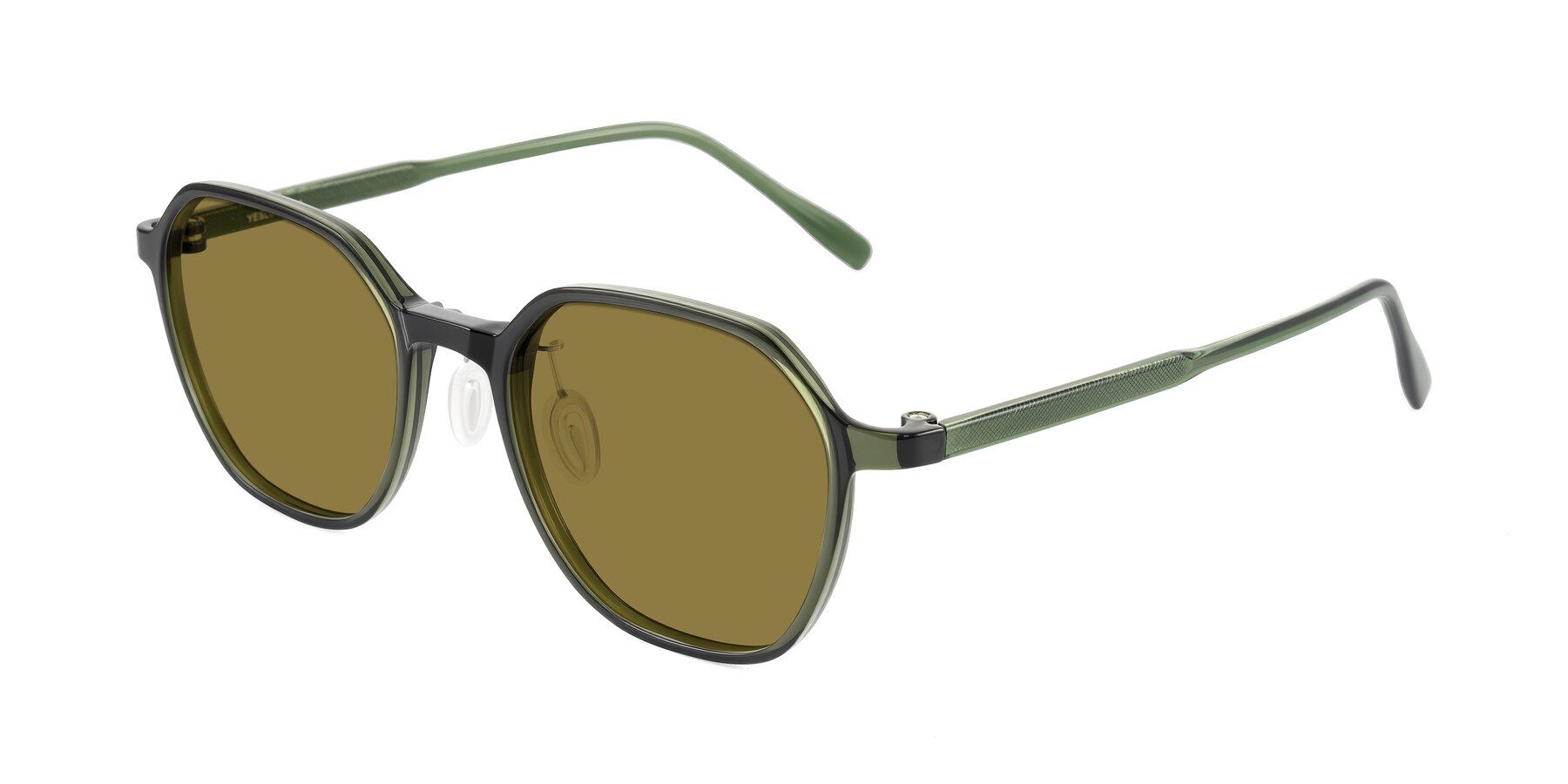 Angle of Alston in Dark Green with Brown Polarized Lenses