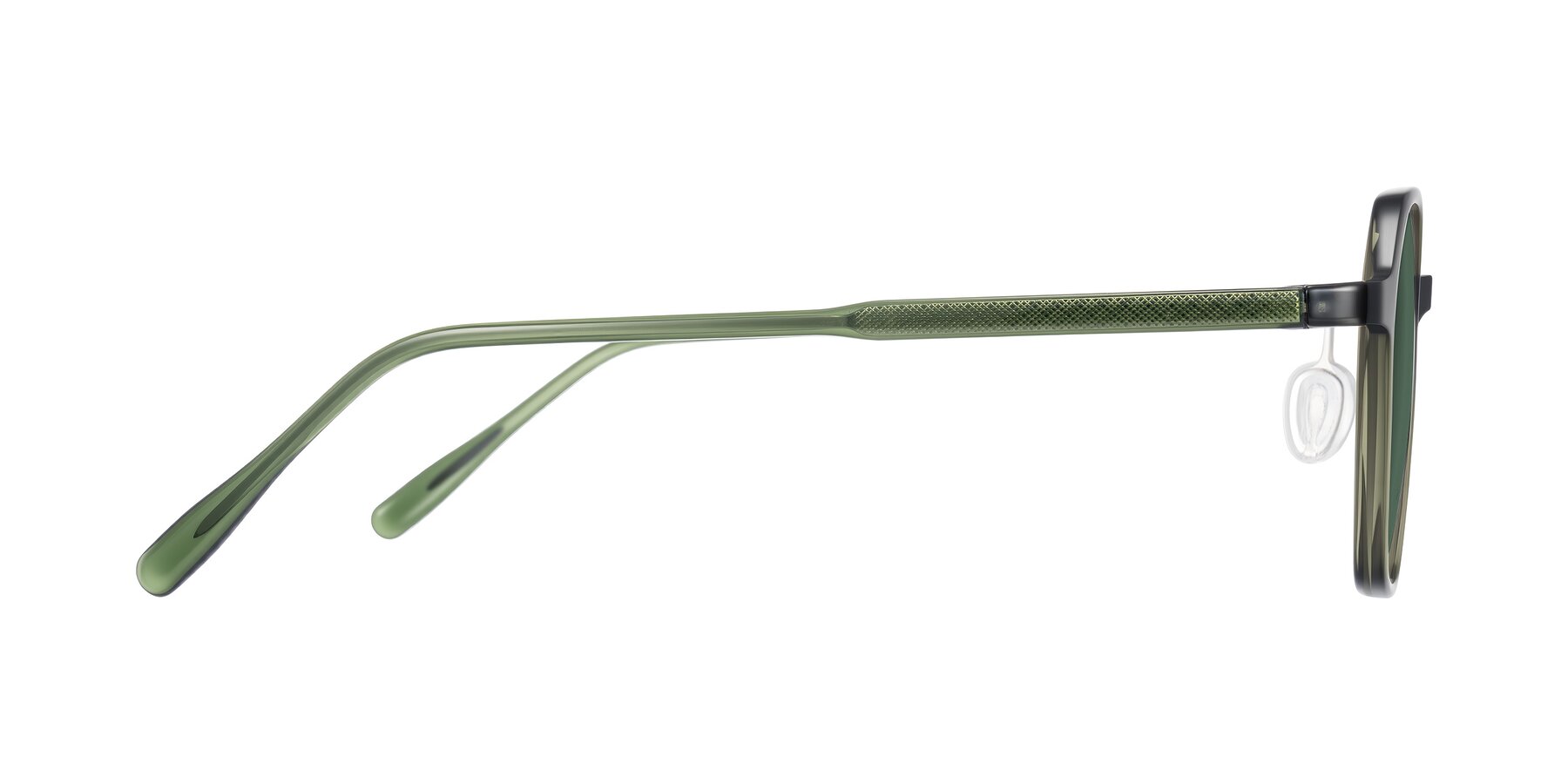 Side of Alston in Dark Green with Green Polarized Lenses