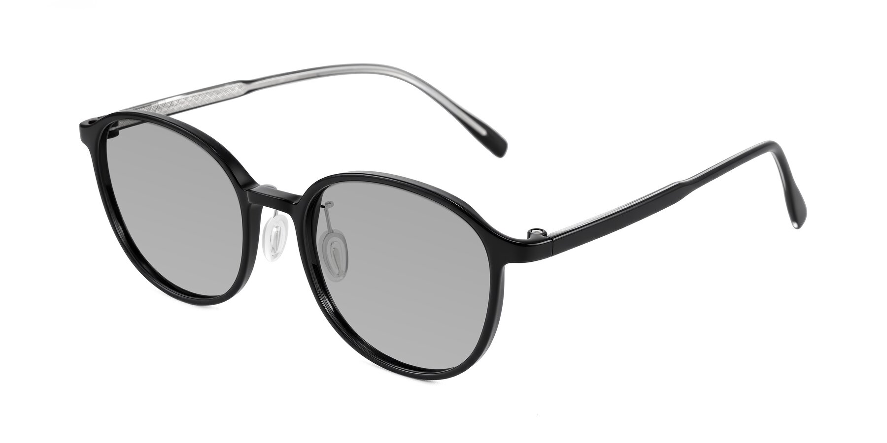 Angle of Vessani in Black with Light Gray Tinted Lenses