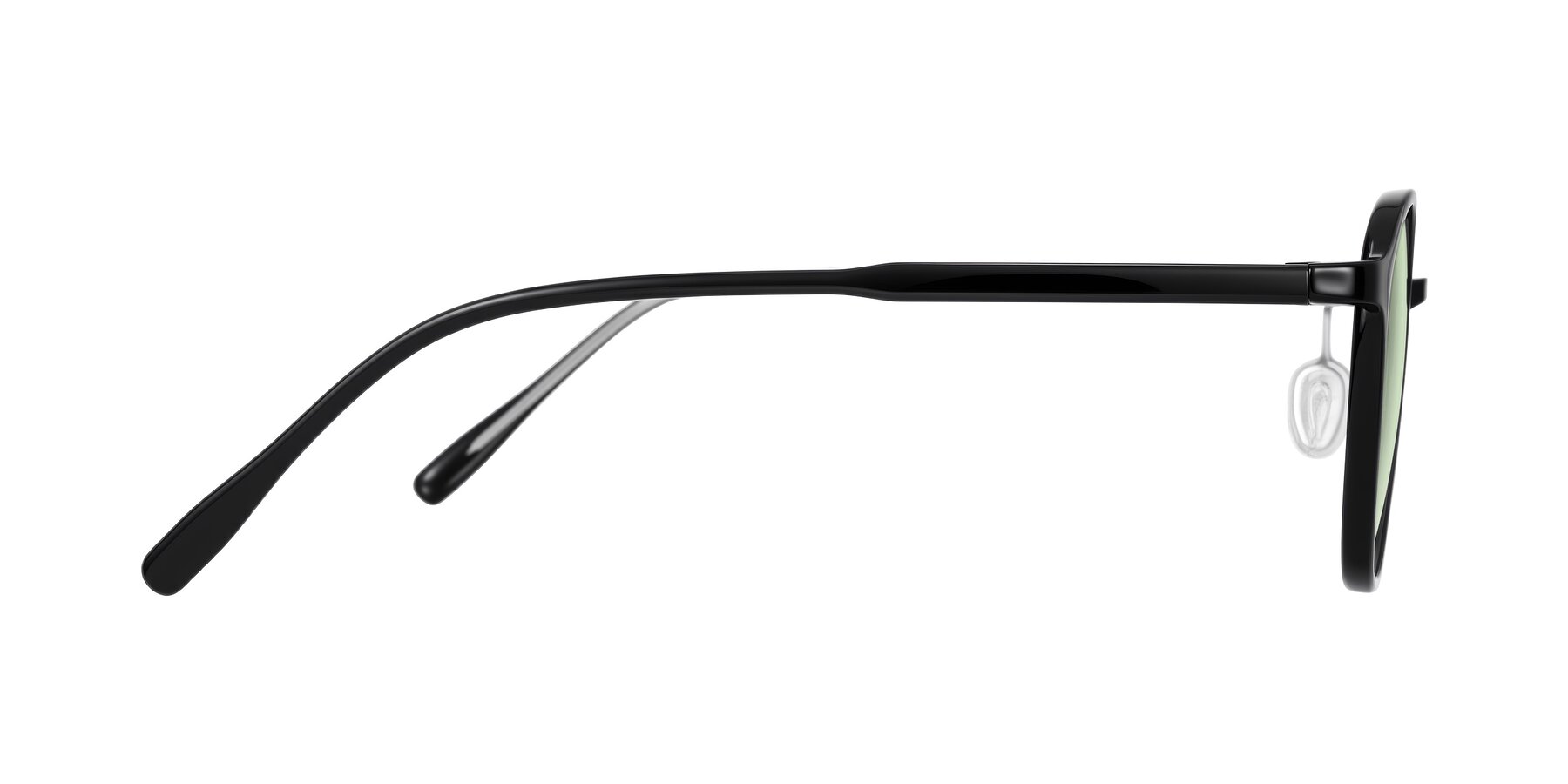Side of Vessani in Black with Light Green Tinted Lenses