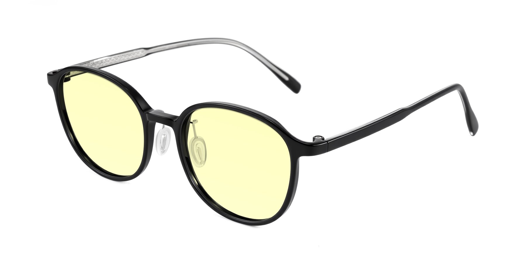 Angle of Vessani in Black with Light Yellow Tinted Lenses