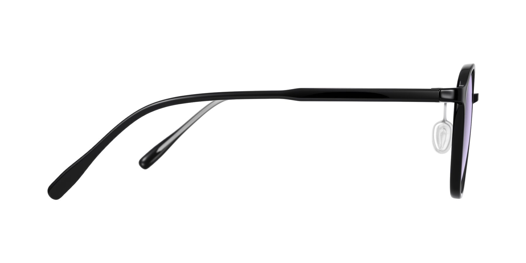 Side of Vessani in Black with Light Purple Tinted Lenses