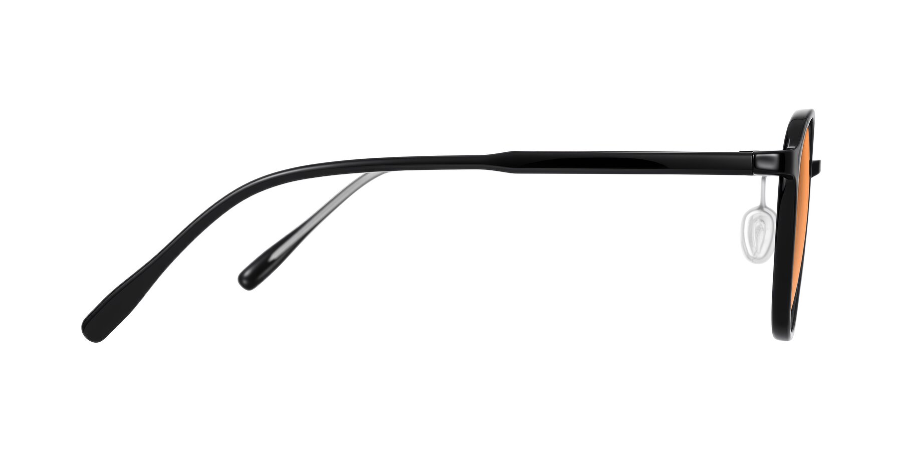 Side of Vessani in Black with Medium Orange Tinted Lenses
