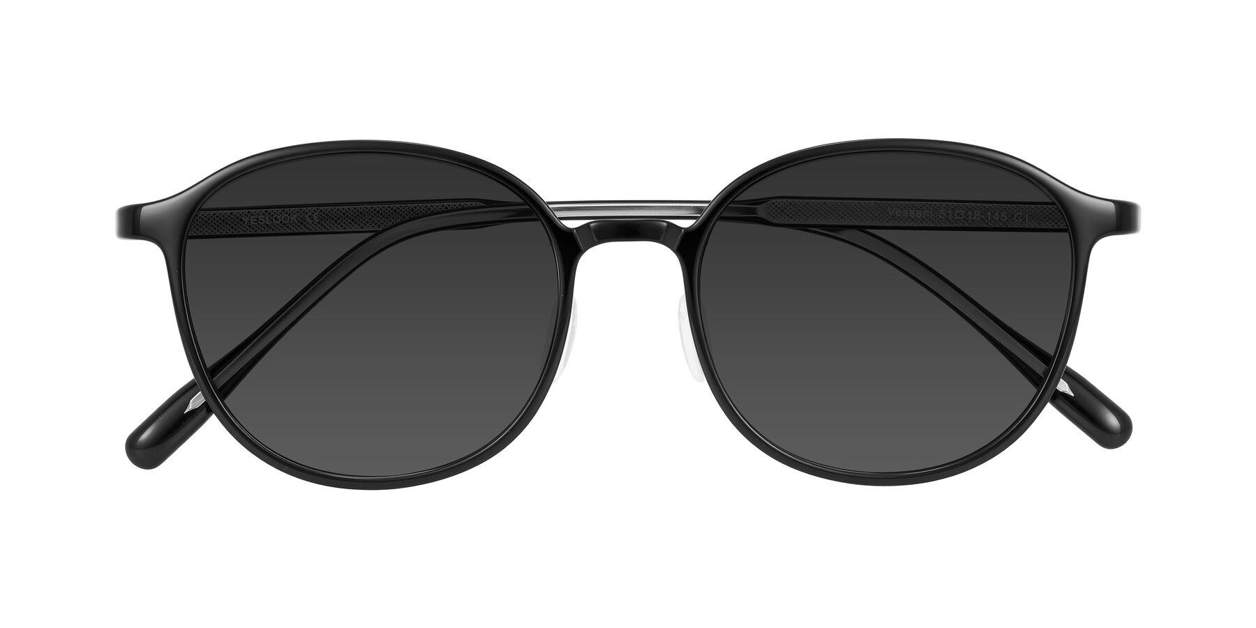 Folded Front of Vessani in Black with Gray Tinted Lenses