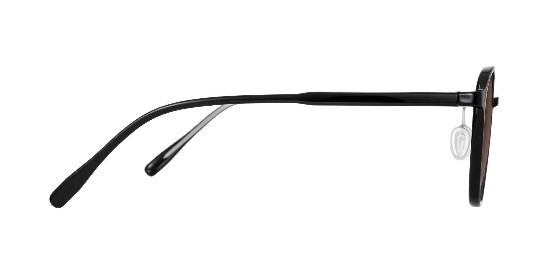 Side of Vessani in Black with Brown Tinted Lenses
