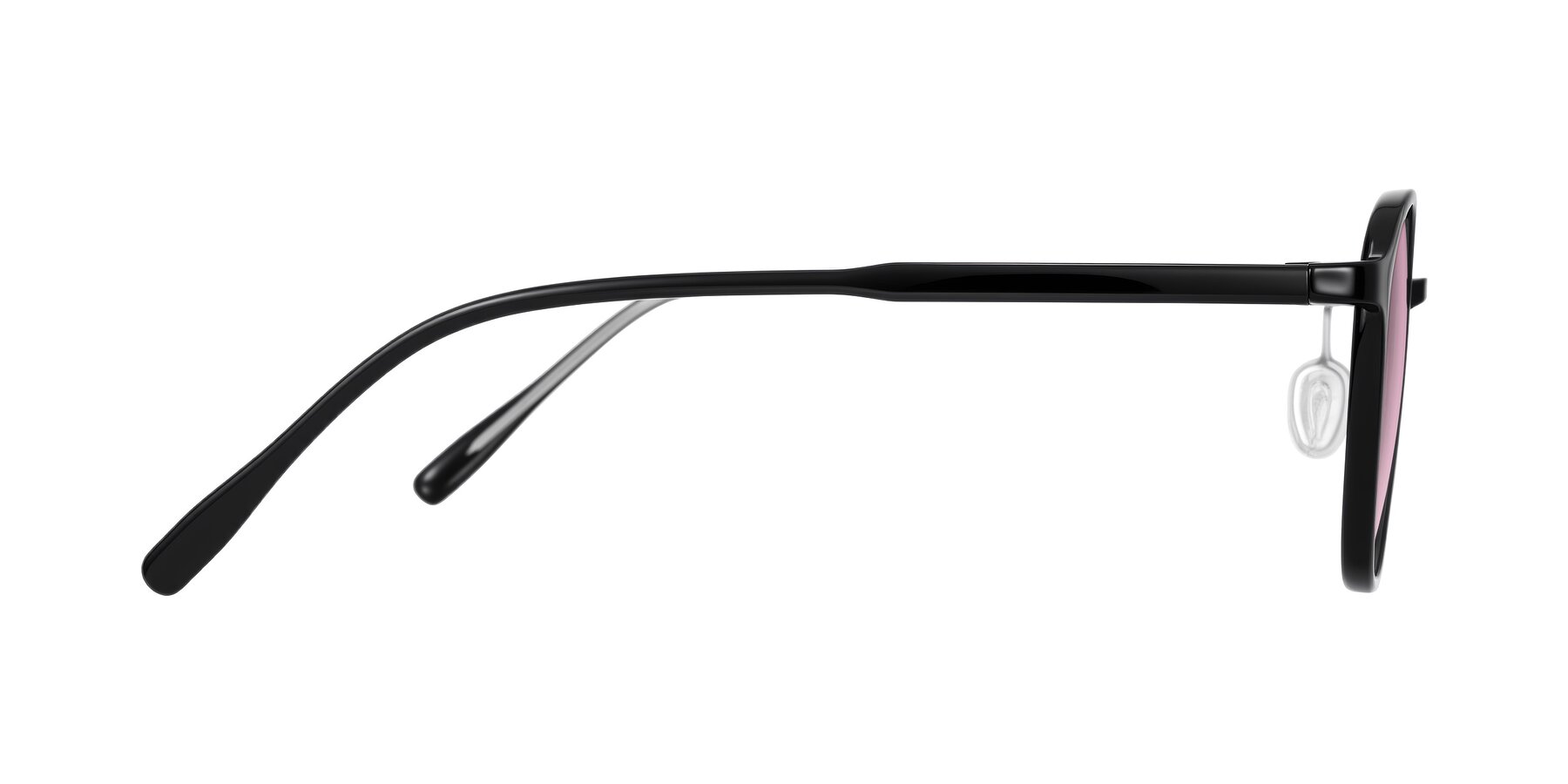 Side of Vessani in Black with Light Wine Tinted Lenses
