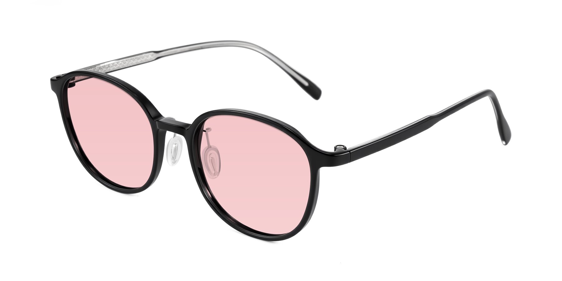 Angle of Vessani in Black with Light Garnet Tinted Lenses
