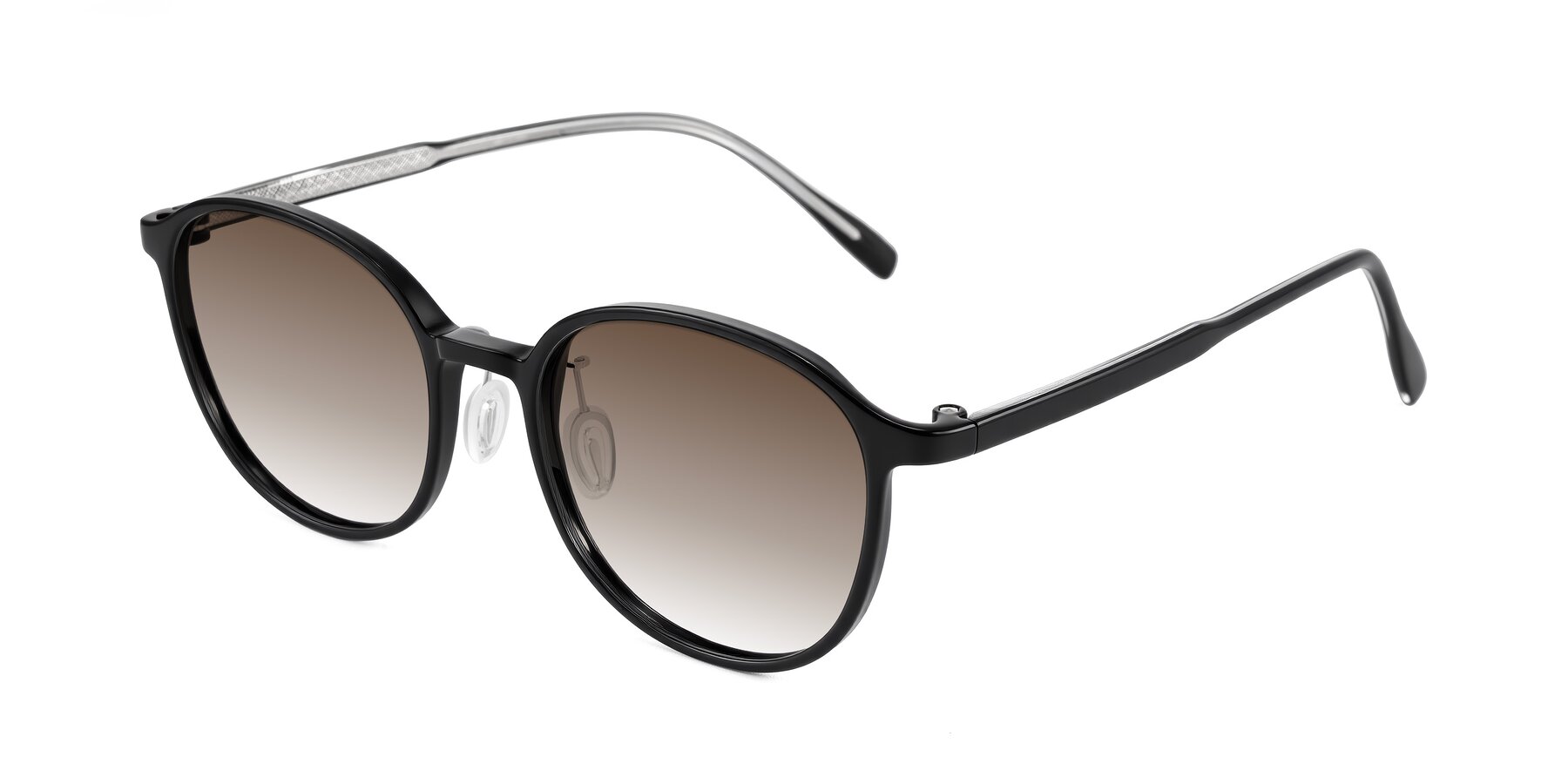 Angle of Vessani in Black with Brown Gradient Lenses