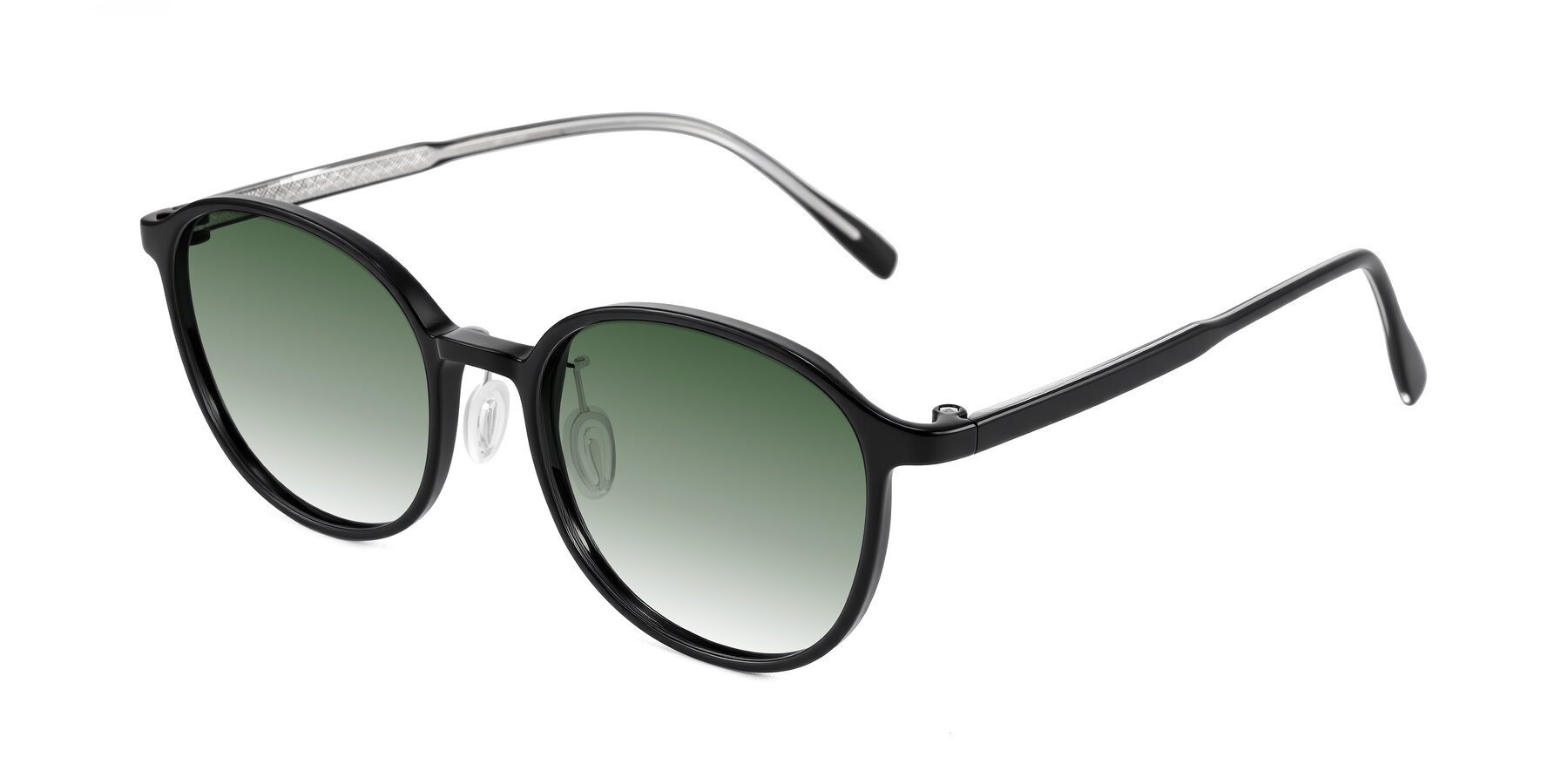 Angle of Vessani in Black with Green Gradient Lenses