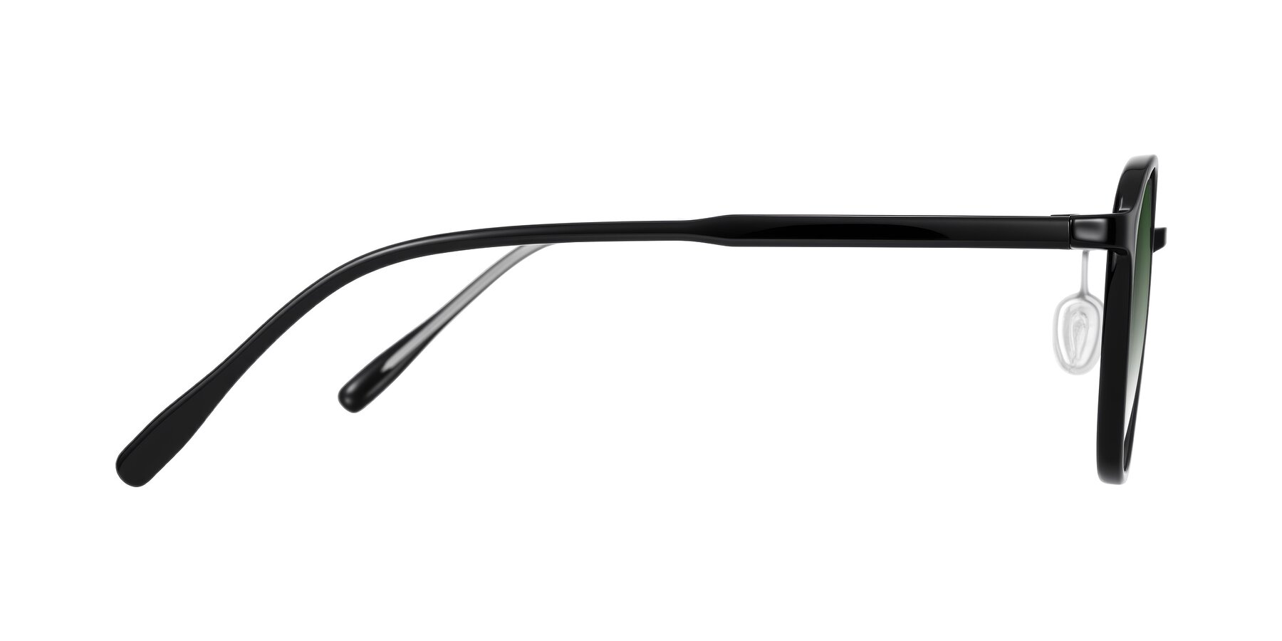Side of Vessani in Black with Green Gradient Lenses