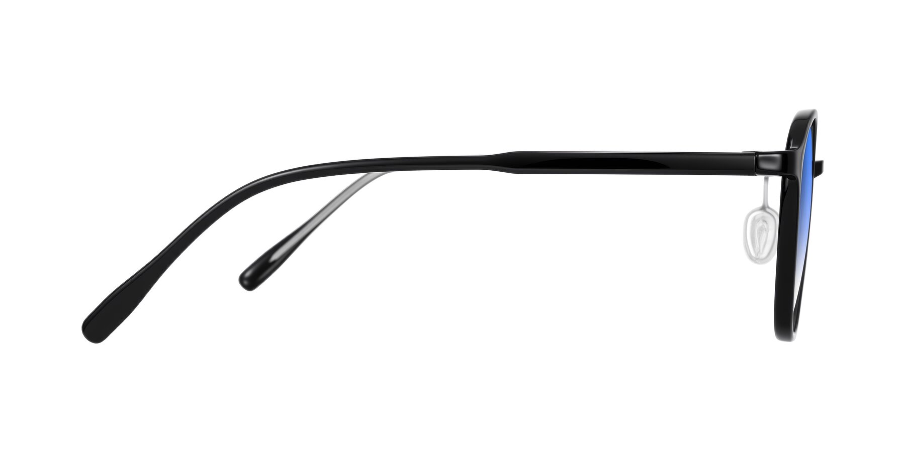 Side of Vessani in Black with Blue Gradient Lenses