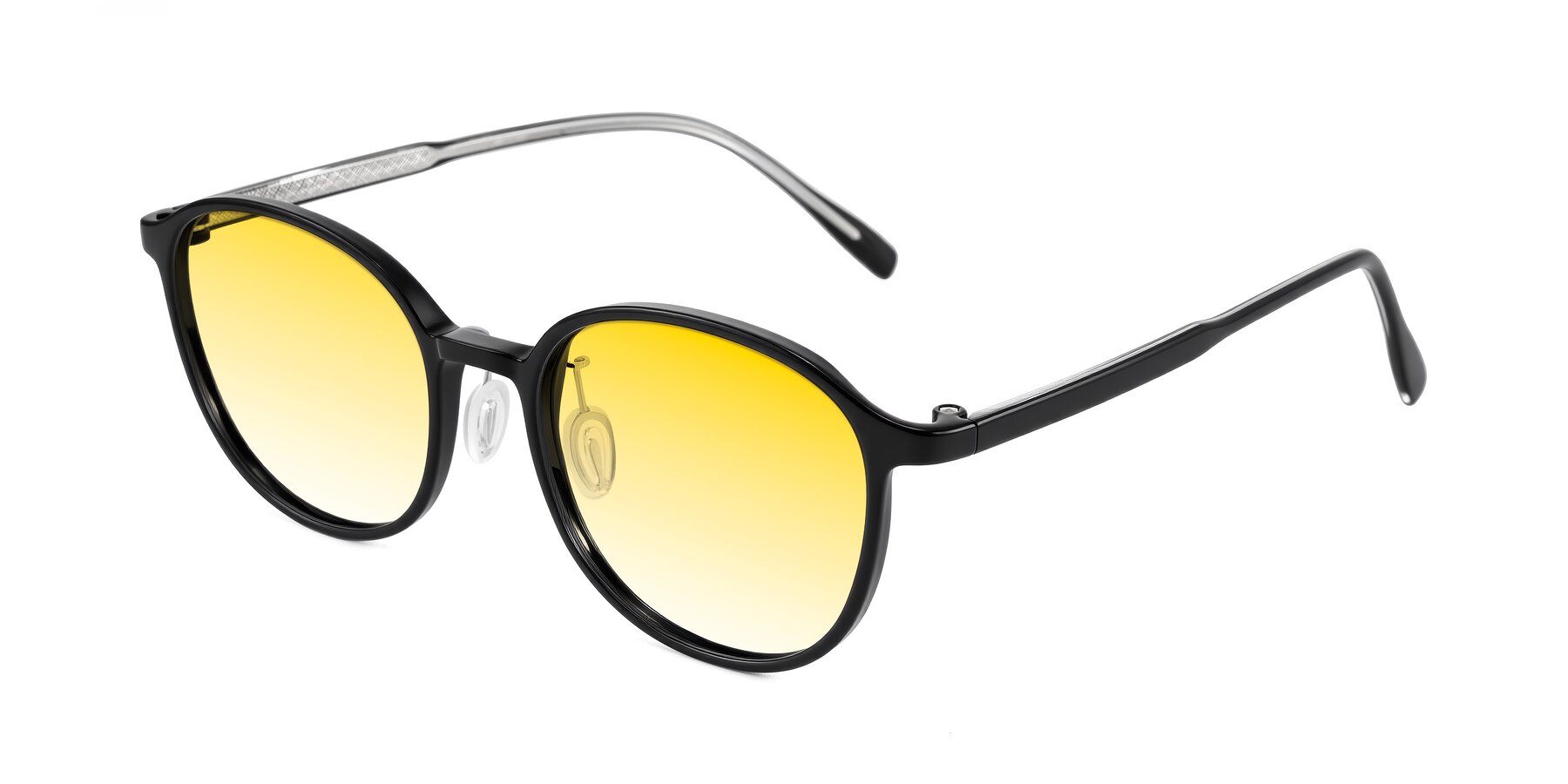 Angle of Vessani in Black with Yellow Gradient Lenses