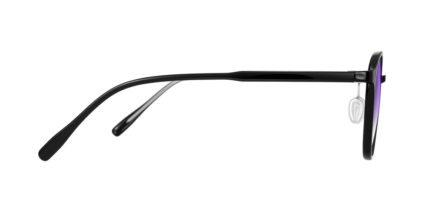 Side of Vessani in Black with Purple Gradient Lenses