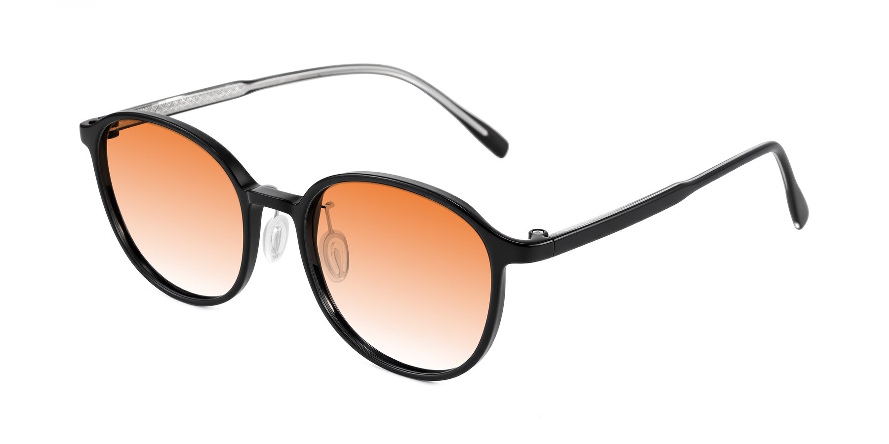 Angle of Vessani in Black with Orange Gradient Lenses