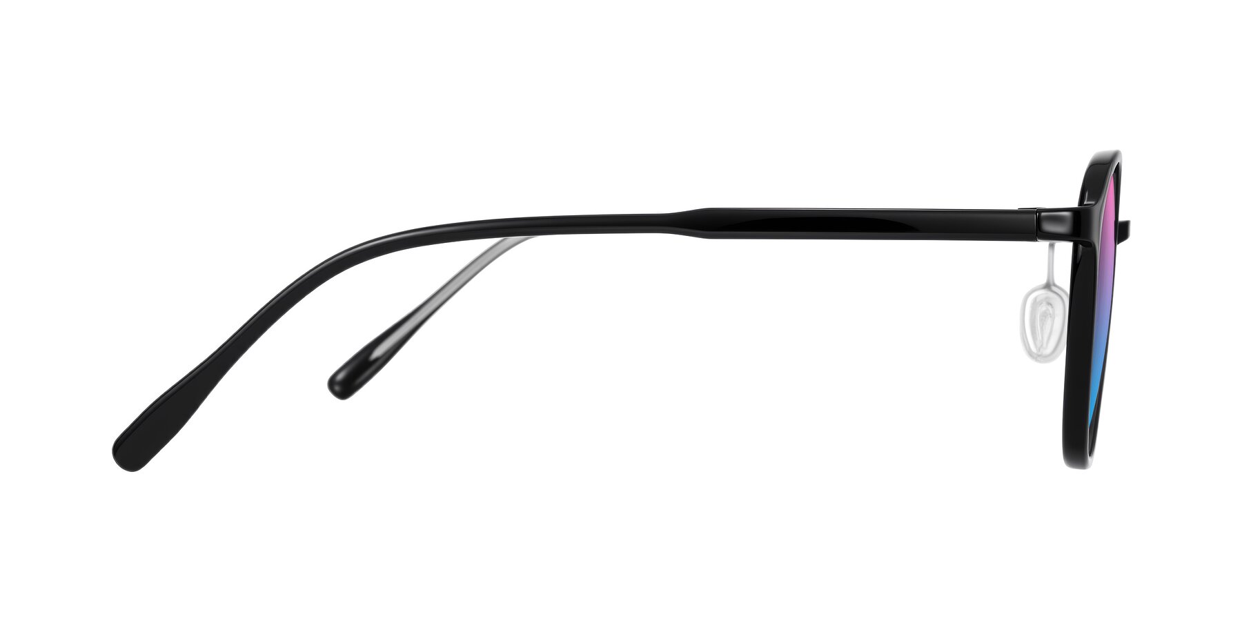 Side of Vessani in Black with Pink / Blue Gradient Lenses