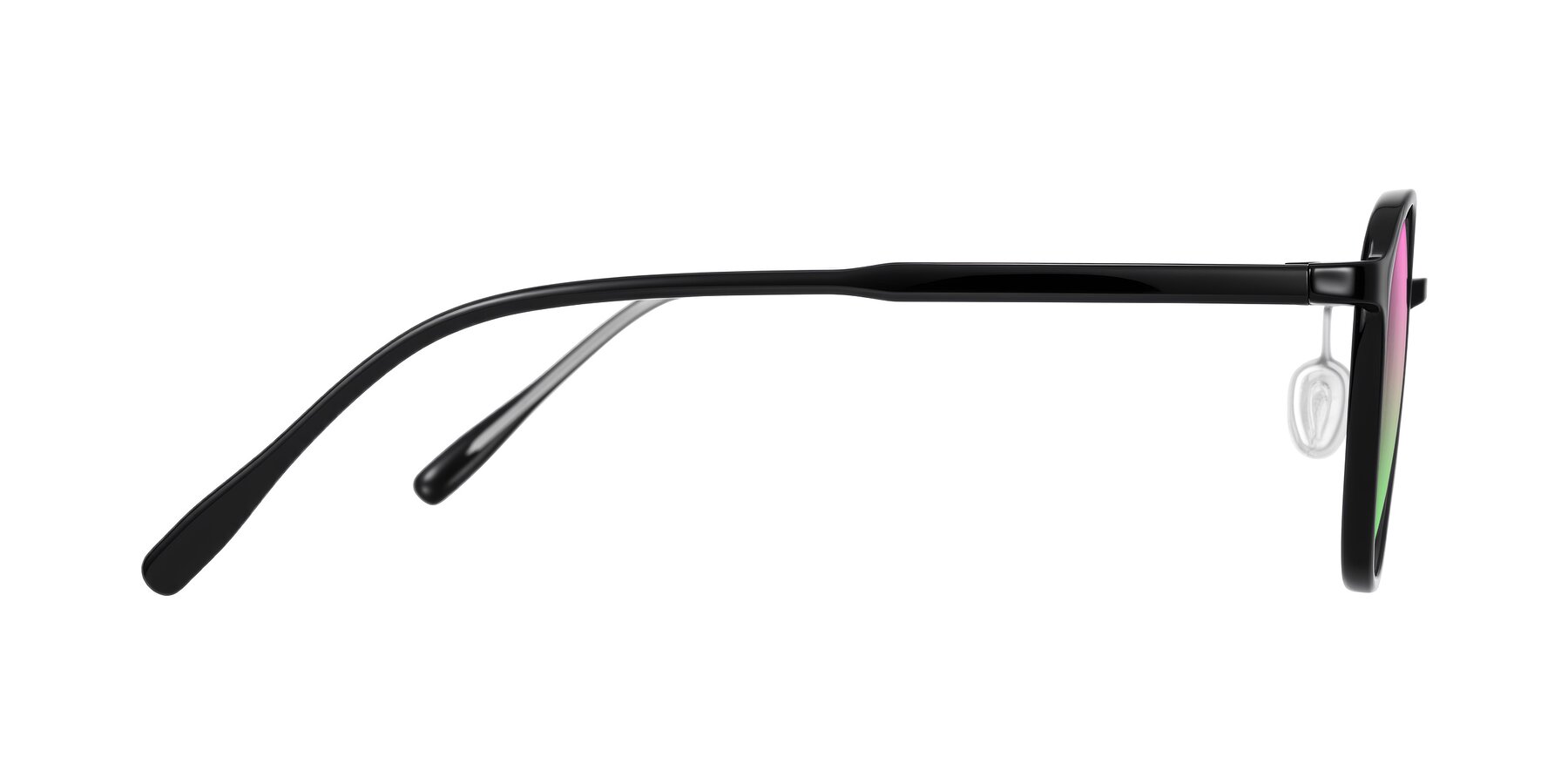 Side of Vessani in Black with Pink / Green Gradient Lenses