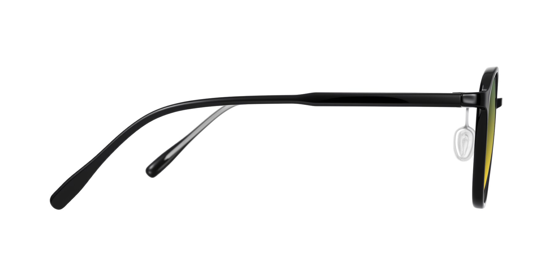 Side of Vessani in Black with Green / Yellow Gradient Lenses