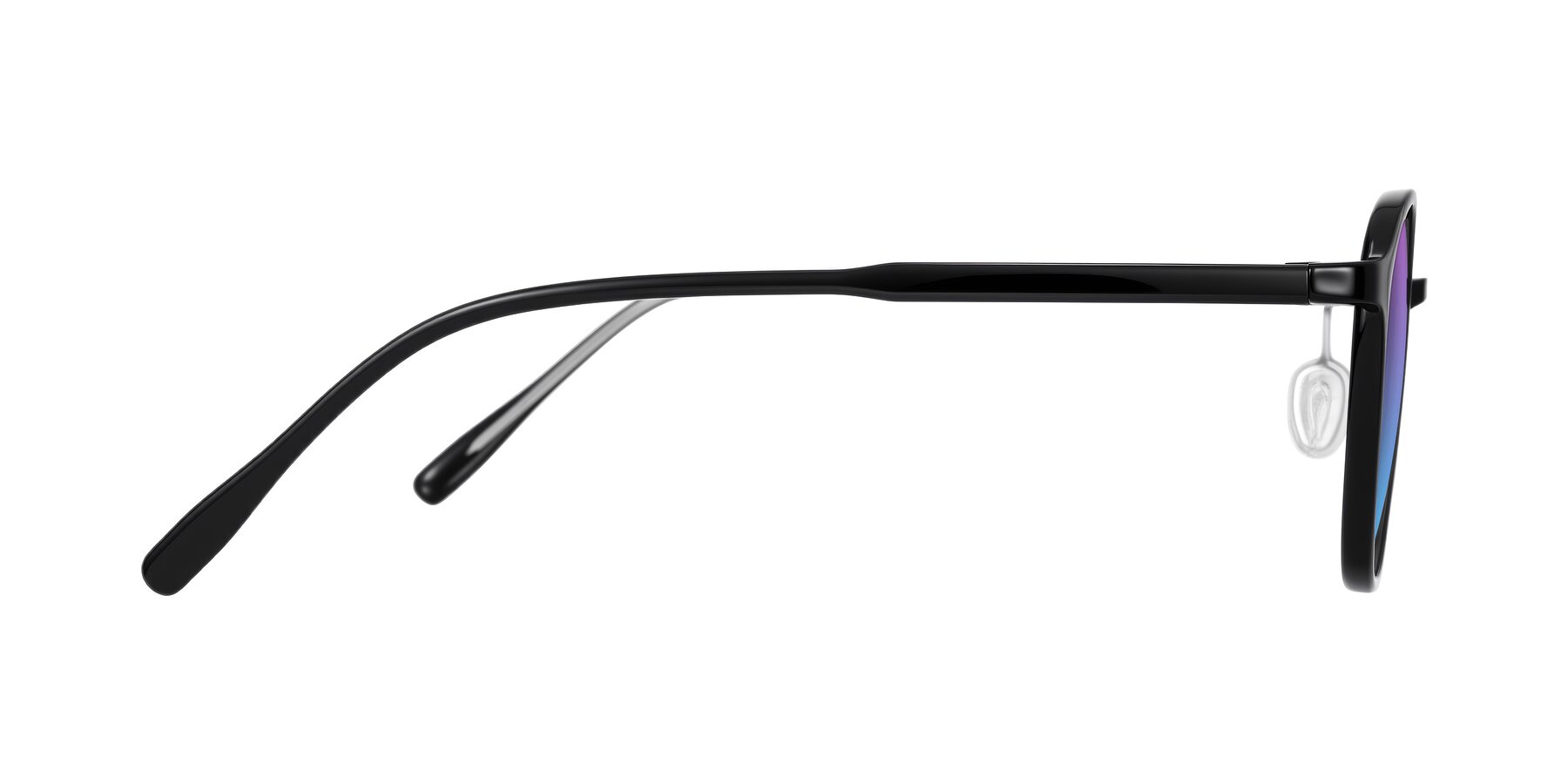 Side of Vessani in Black with Purple / Blue Gradient Lenses
