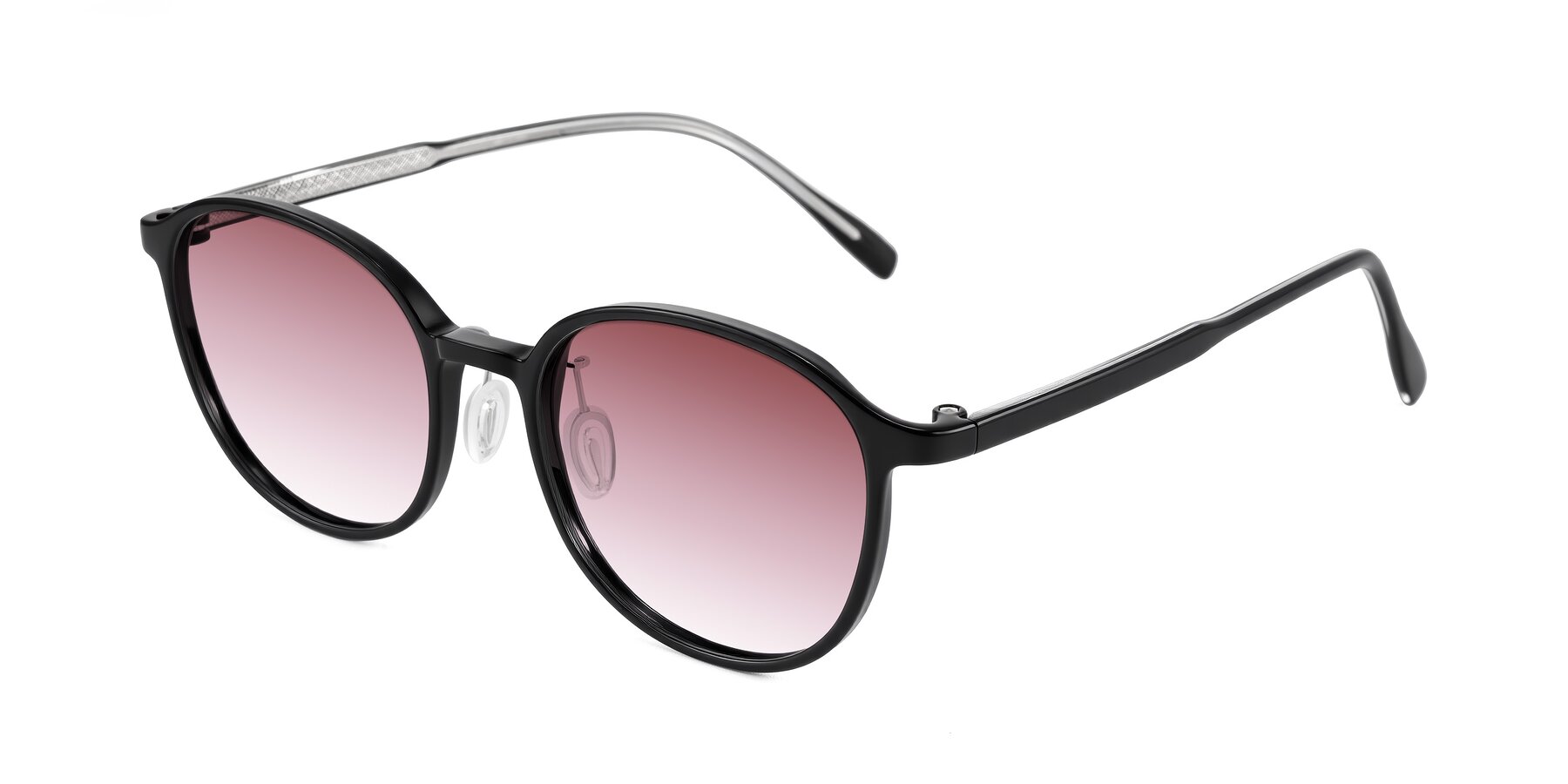 Angle of Vessani in Black with Garnet Gradient Lenses