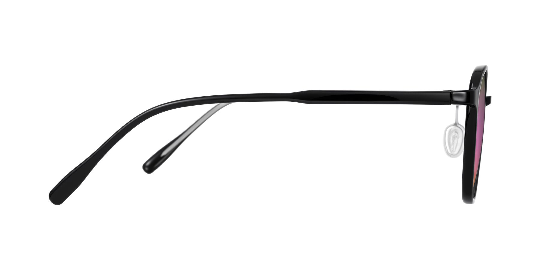 Side of Vessani in Black with Pink Mirrored Lenses