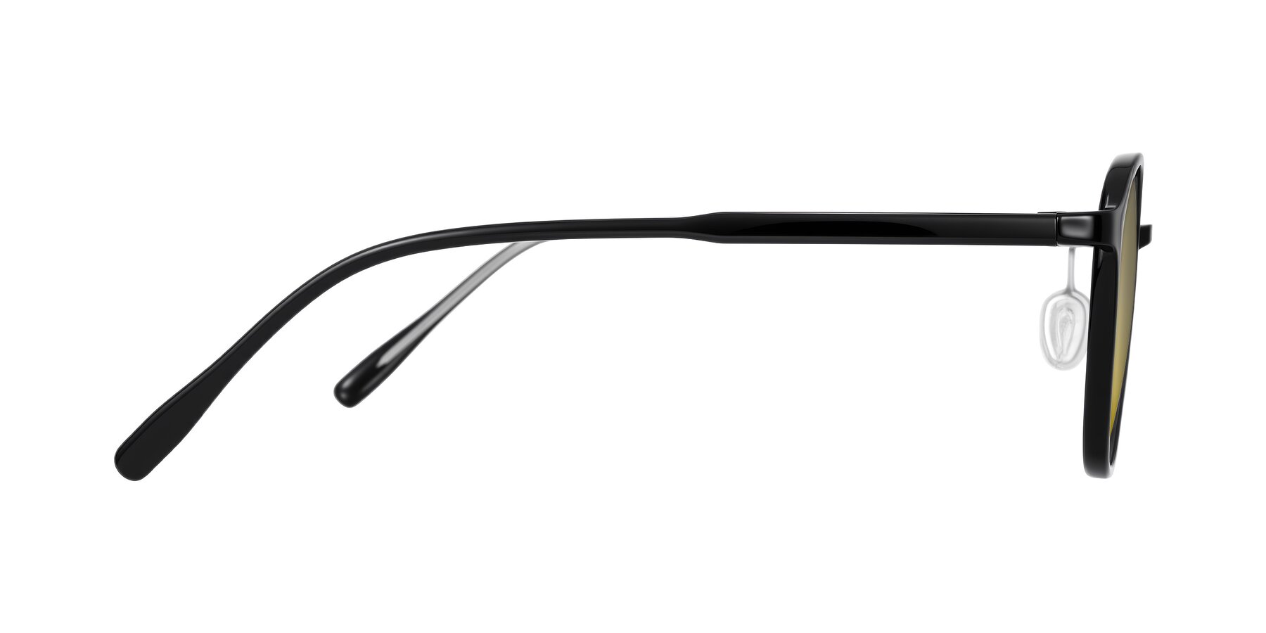 Side of Vessani in Black with Gold Mirrored Lenses