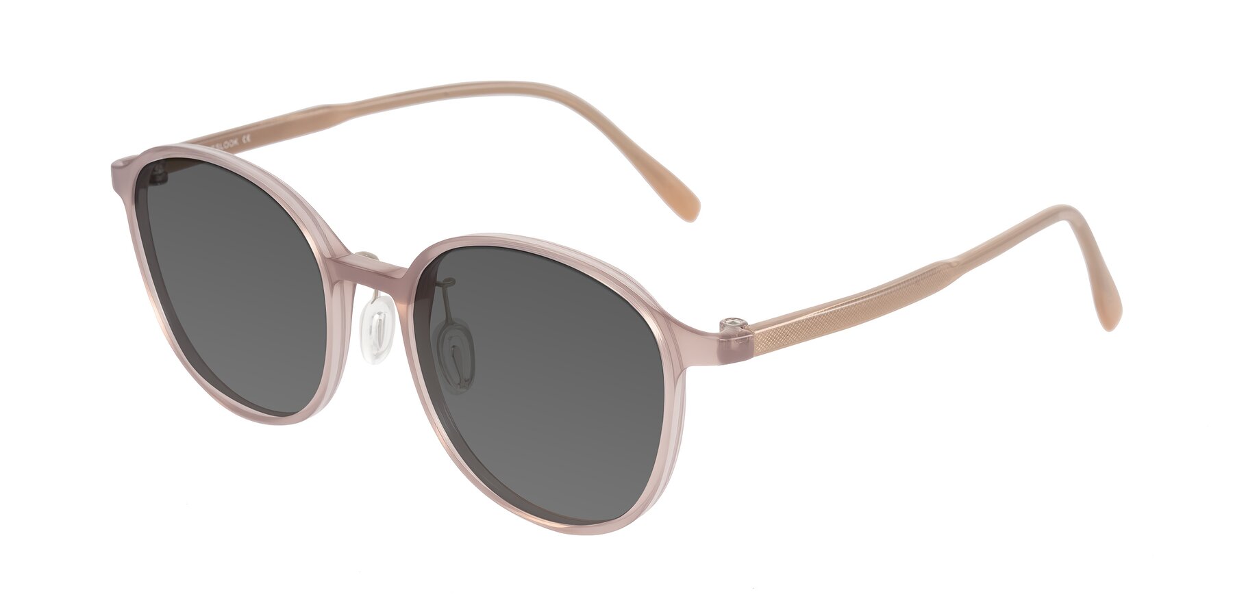 Angle of Vessani in Pastel Brown with Medium Gray Tinted Lenses