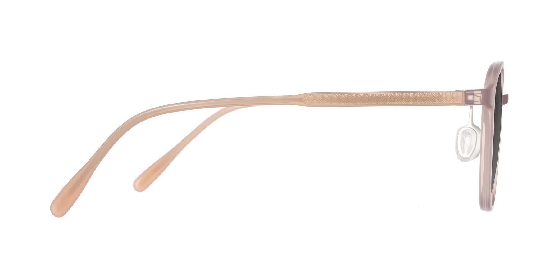 Side of Vessani in Pastel Brown with Medium Gray Tinted Lenses