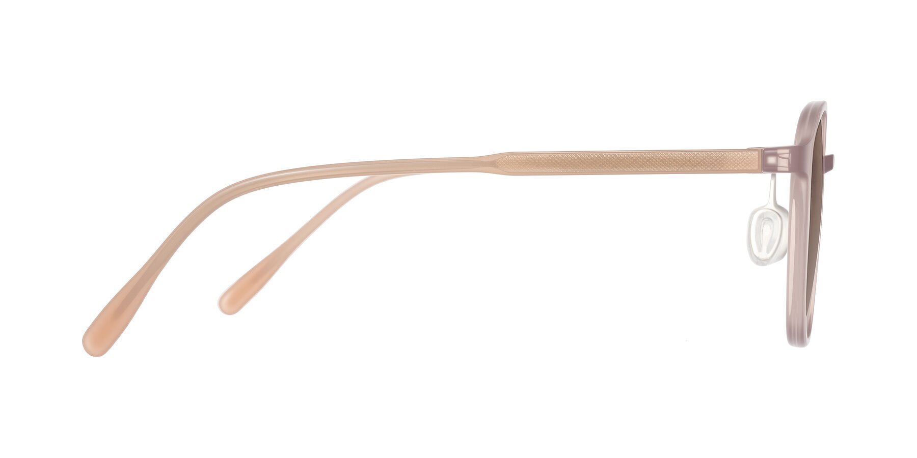 Side of Vessani in Pastel Brown with Medium Brown Tinted Lenses