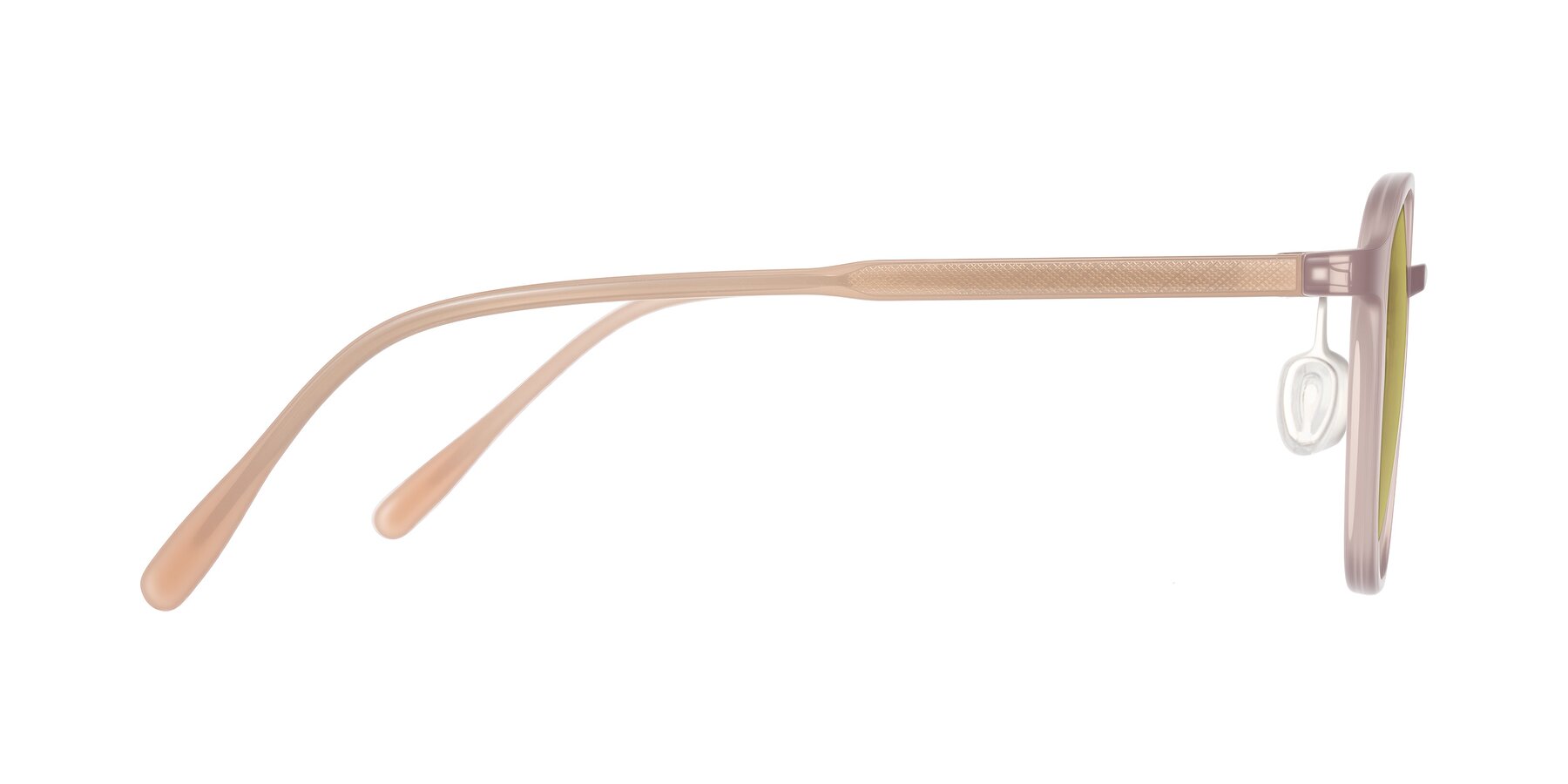 Side of Vessani in Pastel Brown with Medium Champagne Tinted Lenses