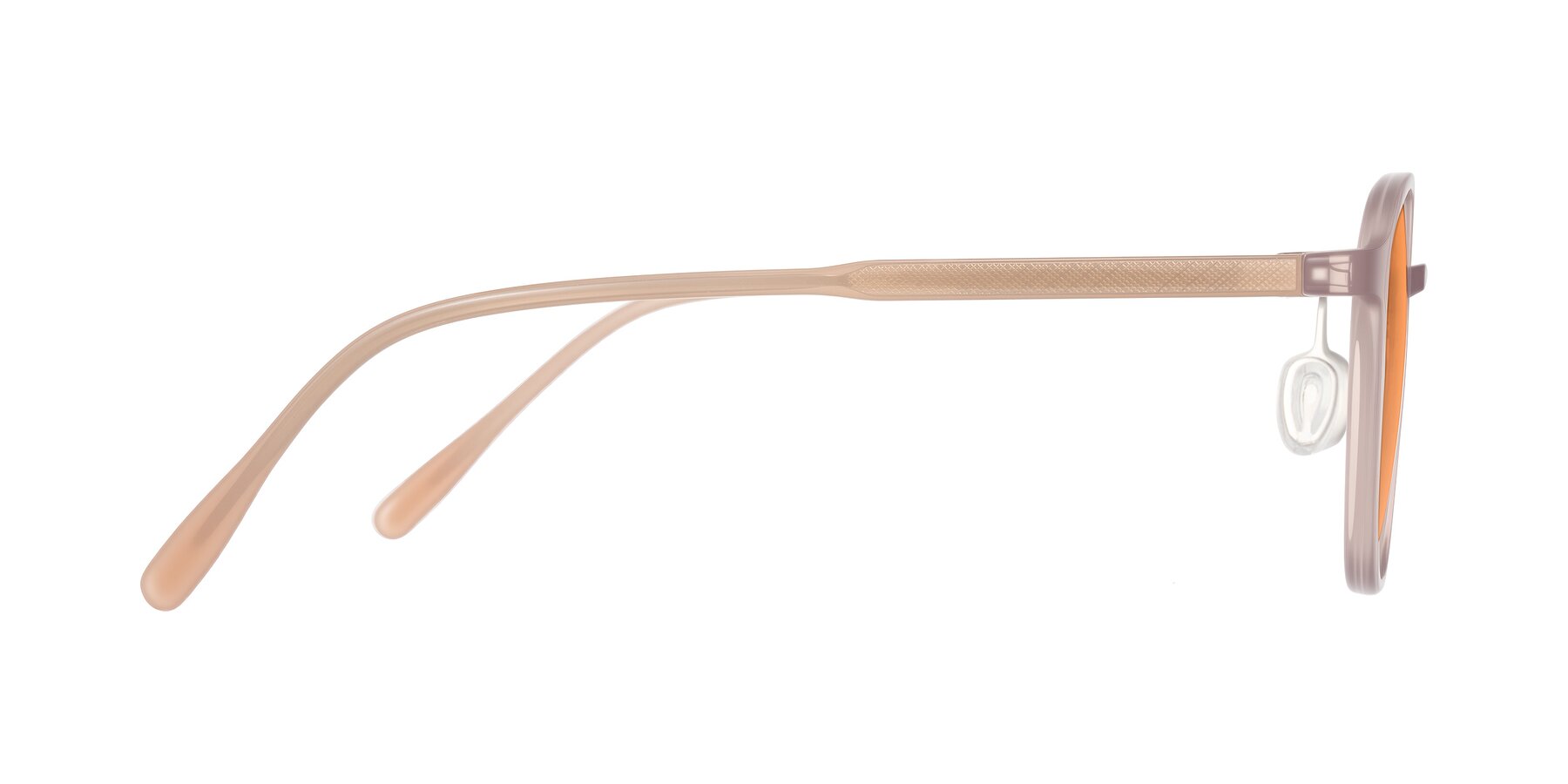 Side of Vessani in Pastel Brown with Medium Orange Tinted Lenses