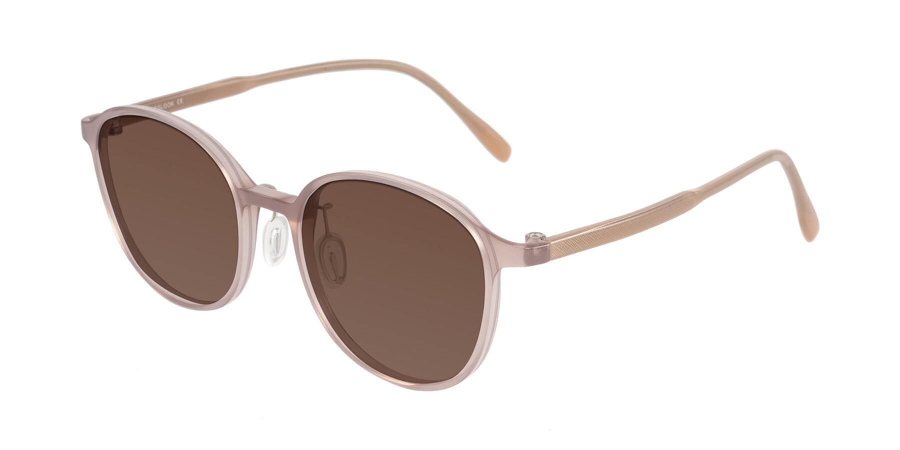 Angle of Vessani in Pastel Brown with Brown Tinted Lenses